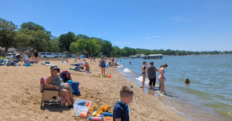 DNR advises against swimming at Clear Lake State Park Beach, Big Blue