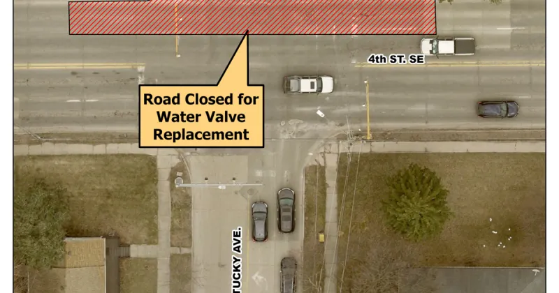 Mason City announces closure at Kentucky Avenue and Highway 122
