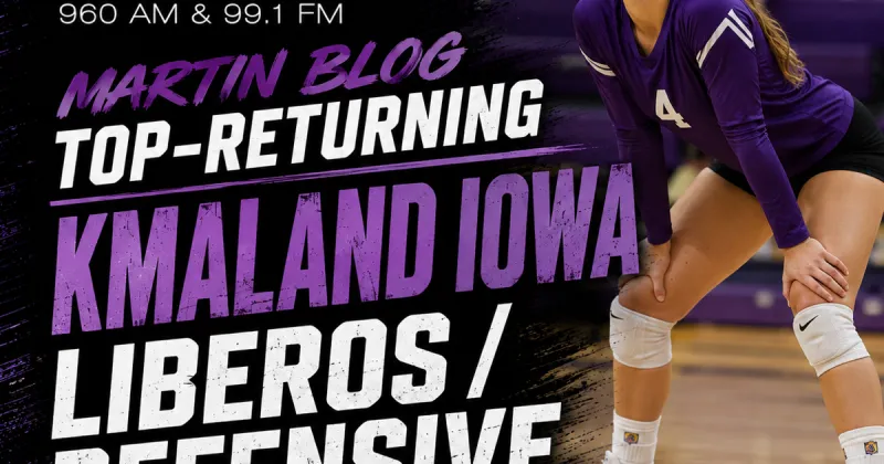 Martin Blog: A look at the top-returning KMAland Iowa liberos/defensive specialists