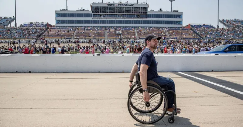 Josh Turek takes Senate campaign to Iowa Speedway in Newton