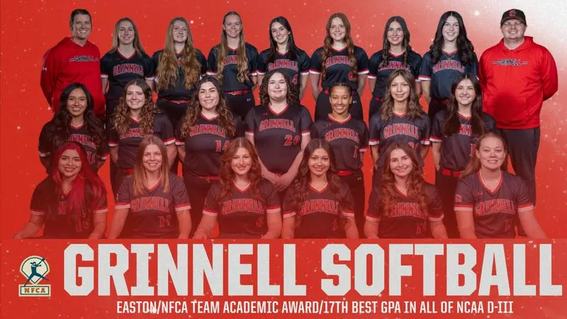 Grinnell softball team, 16 players honored for academics by NFCA