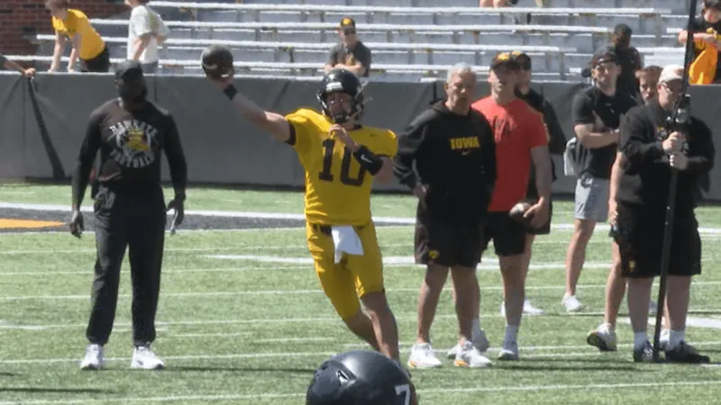 Three weeks to kickoff, Ferentz still weighing Iowa QB race