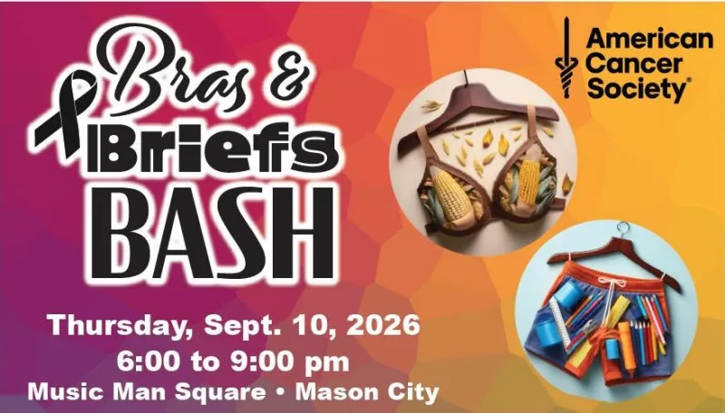 Mason City's Bras and Briefs Bash Set for Sept. 10 at Music Man Square, Benefiting American Cancer Society