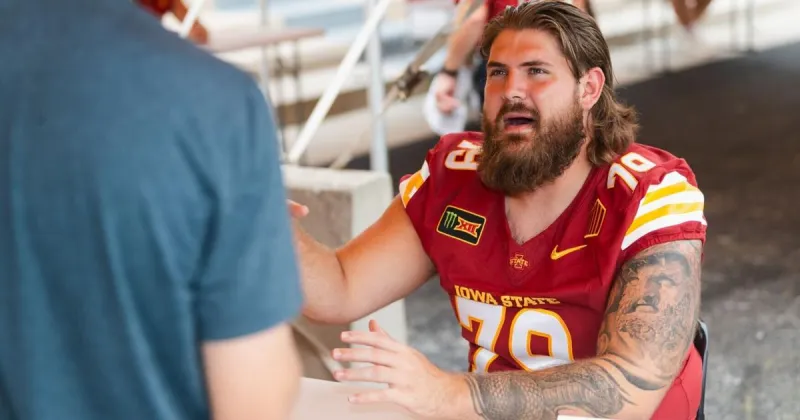 Iowa State lineman explains woodworking hobby, custom locker