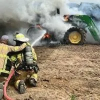 Tractor/haybale fire tests KMAland departments