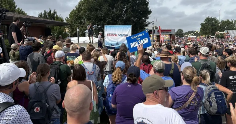 Candidates share their thoughts on Political Soapbox at this year's Iowa State Fair