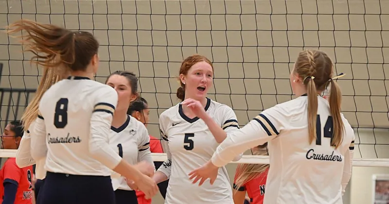 'Nothing like the first game of the season': 4A No. 3 Heelan volleyball sweeps North