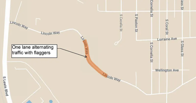Upcoming lane closure on Lincoln Way announced