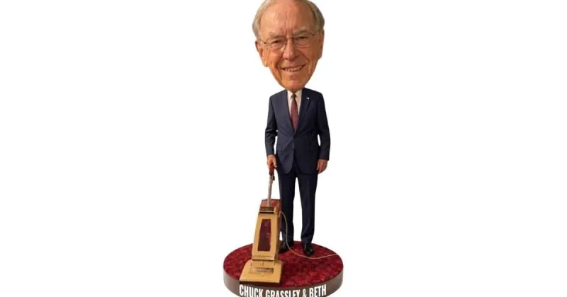 Iowa's Grassley and his vacuum, 'Beth,' now a bobblehead