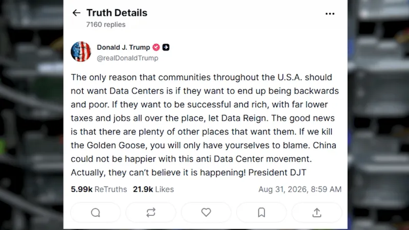Iowans, local Republican official react to Trump social media post on data centers