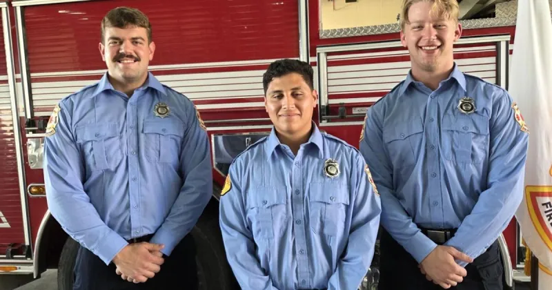 Three new Mason City Fire Department members sworn in
