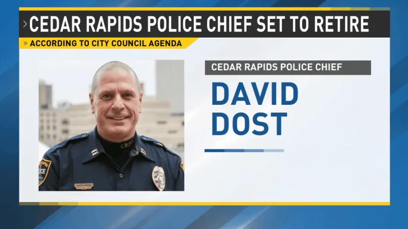 Cedar Rapids police chief David Dostal set to retire under proposed agreement