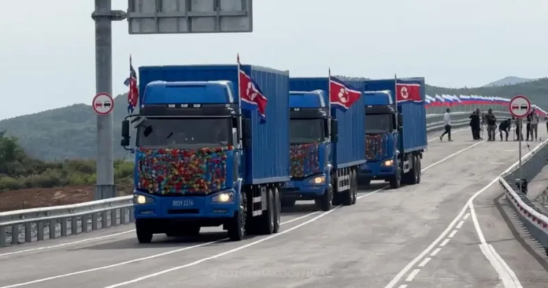 North Korea and Russia open their first road bridge, a symbol of expanding ties