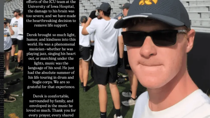 Family says Hawkeye Marching Band member suffered cardiac arrest after collapsing in heat