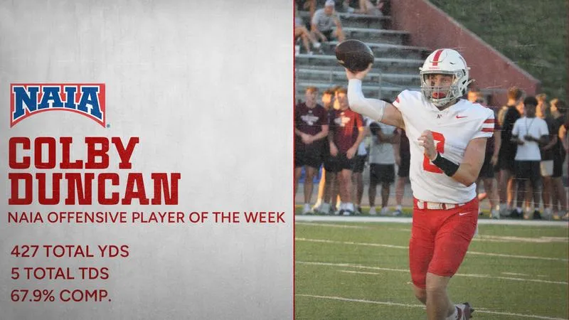 Duncan Receives NAIA Weekly Award