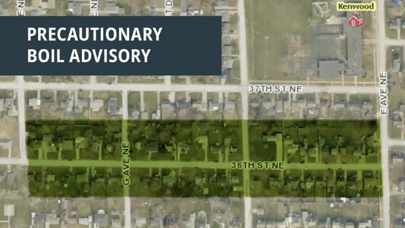 Precautionary boil advisory for part of northeast Cedar Rapids