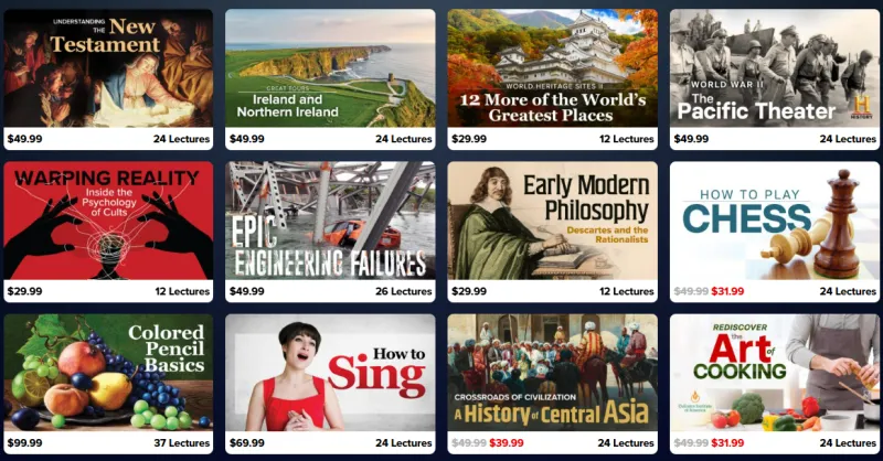 The Great Courses (aka Netflix for Nerds)