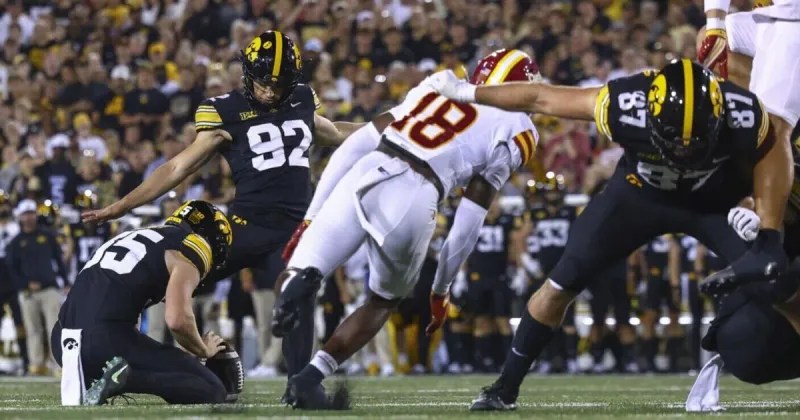 Caden Buhr talks 'dream come true' moment as his game-winning kick lifts Iowa over Iowa State