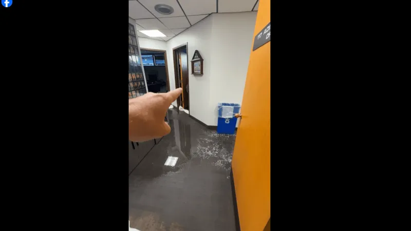 Johnson County Sheriff goes live to show sewer backup at sheriff's office and jail