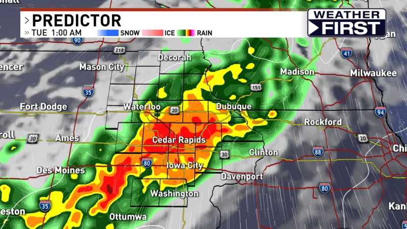 Rounds and rounds of rain this week could lead to flooding in Eastern Iowa