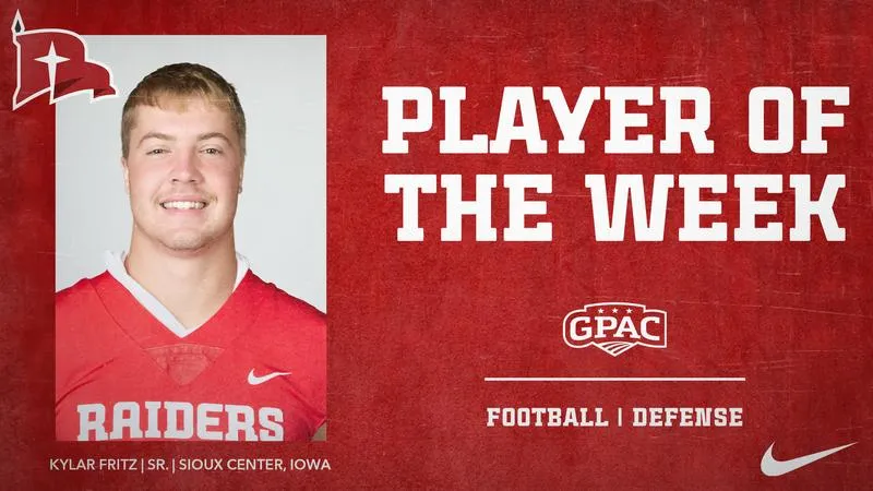 Fritz Honored as Defensive Player of the Week