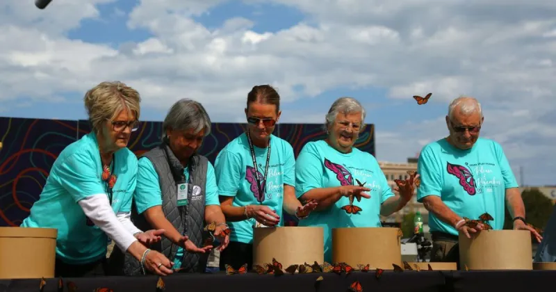 Loved ones remembered with release of 1,000 monarch butterflies