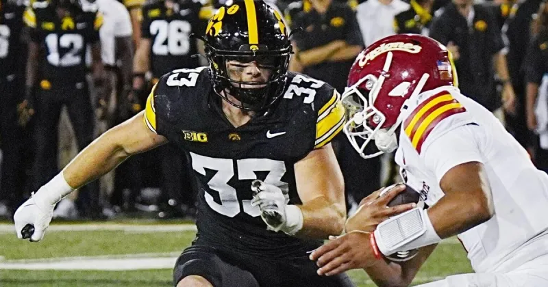 Cam Buffington faced questions about jump from 8-player football. Iowa's budding star is answering them