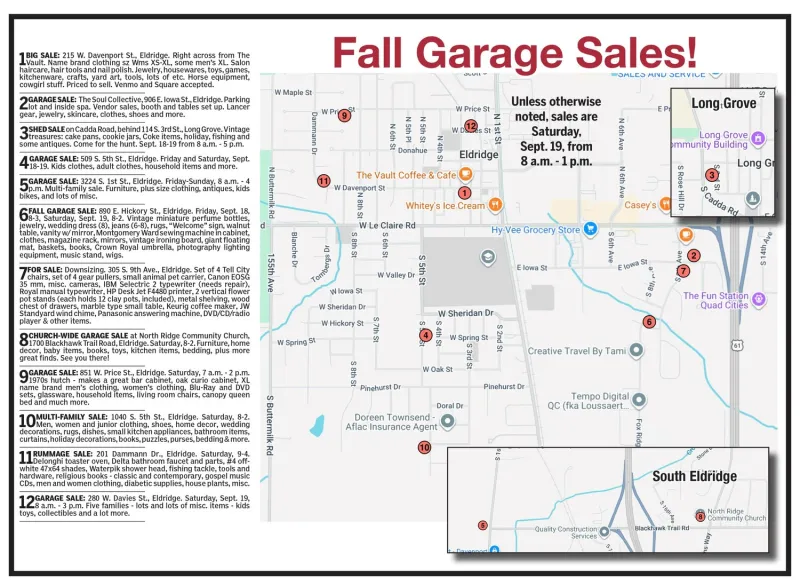 Get your copy of the fall 2026 garage sale map!
