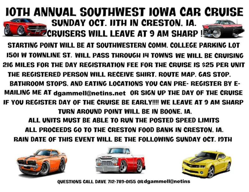 10th Annual SWI Car Cruise Planned for October 11