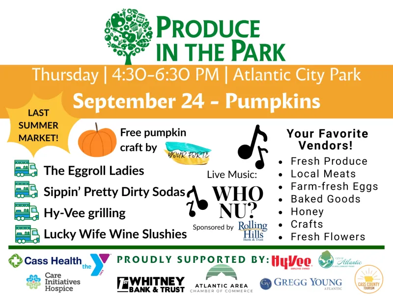 Produce in the Park Ready for Final Summer Market