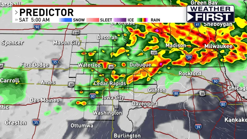 More showers and storms to start the weekend in eastern Iowa
