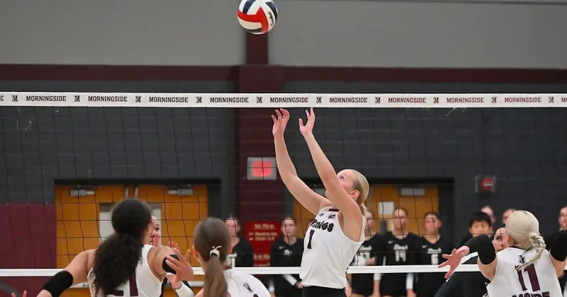 NAIA volleyball: No. 14 Mustangs pull off reverse sweep of Dordt in Squier's 100th win as coach