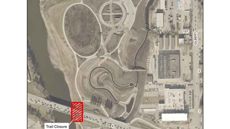 Iowa River Corridor Trail closed at Highway 6 underpass due to flooding
