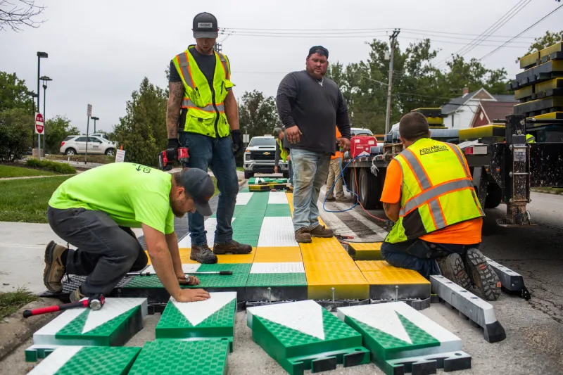 IC installs bike lane barriers, biking community responds positively