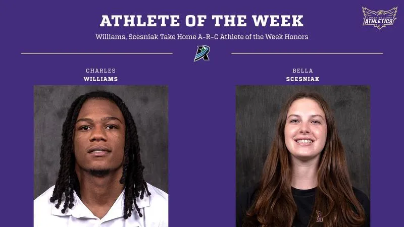 Williams, Scesniak Take Home A-R-C Athlete of the Week Honors