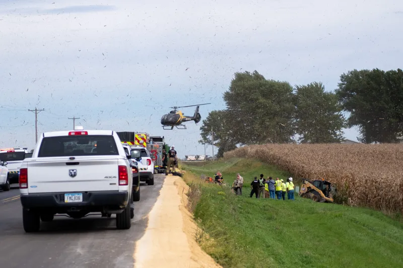 LeClaire Road construction accident leaves worker injured Tuesday