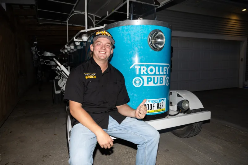The Iowa City Trolley Pub: a bar-on-wheels