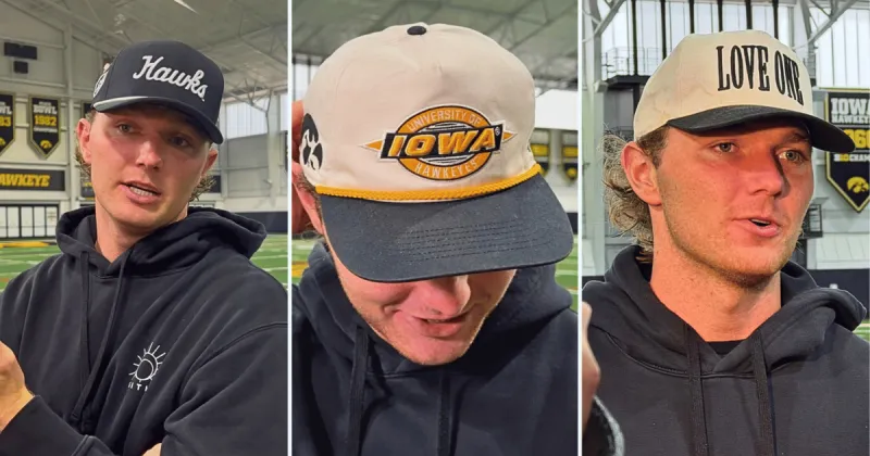 The story behind Iowa quarterback Hank Brown's favorite hat