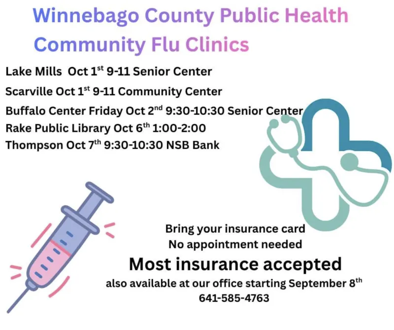 Winnebago County Flu Shot Clinics Set Oct. 1-7, No Appointment