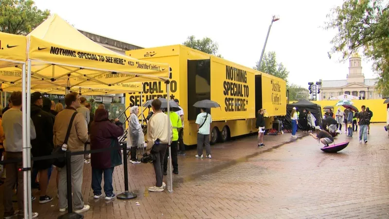 Fans line up in Iowa City for Caitlin Clark's first Nike signature shoe launch