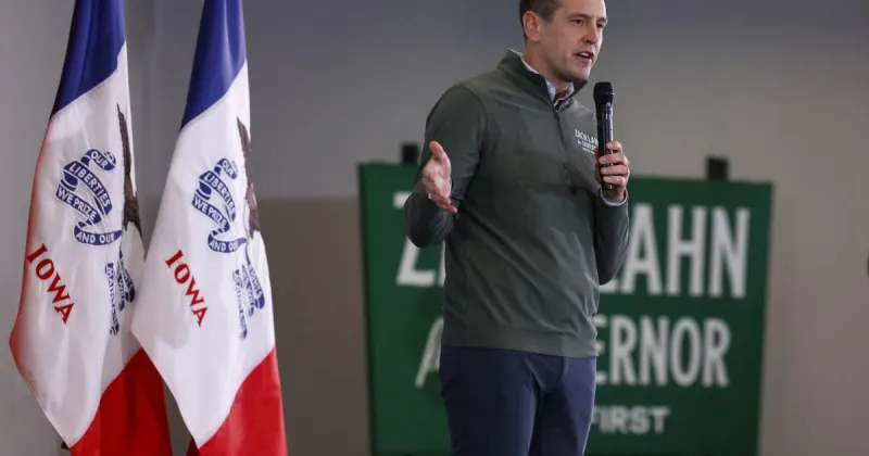 Zach Lahn says he will work to preserve Iowa culture as governor in Waterloo stop