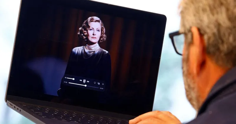Swedish ball-bearing ad revives Greta Garbo with US, Chinese AI