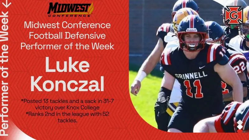 Luke Konczal named MWC Football Defensive Performer of the Week