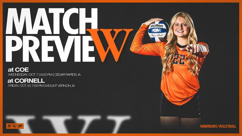Wartburg Volleyball Set for A-R-C Opener at Coe, Road Match at Cornell