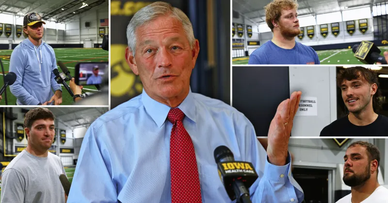 Kirk Ferentz, Iowa players talk bouncing back from Ohio State loss, preview Washington