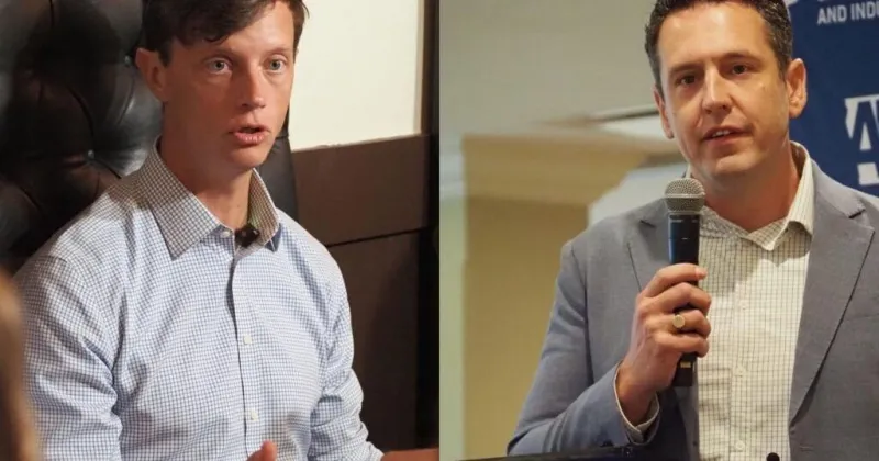 Sand, Lahn trade attacks on residency, family at first Iowa gubernatorial debate