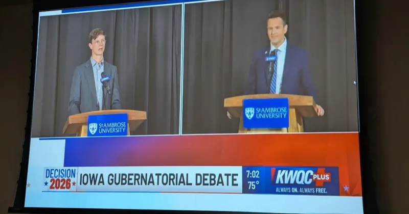 In first debate, Zach Lahn and Rob Sand each pitch change