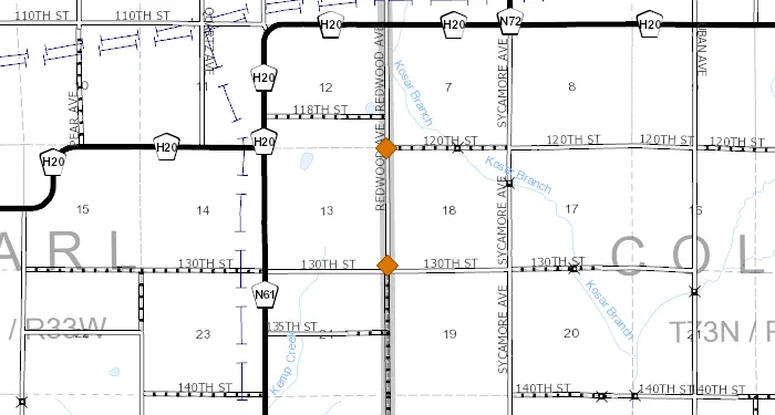 Redwood Avenue in Adams County Closed