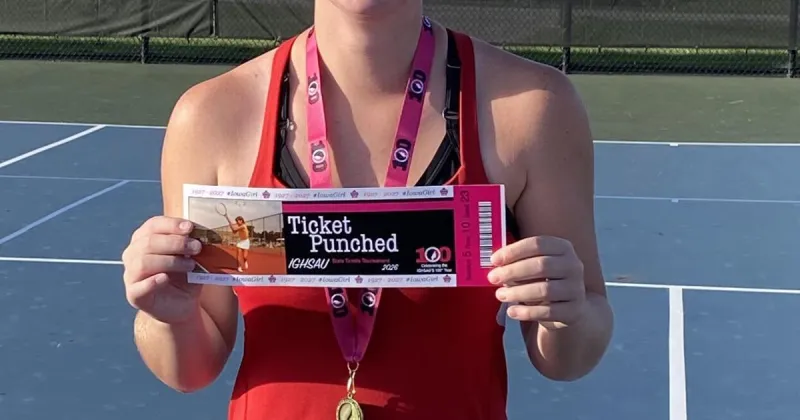 KMAland Tennis (10/7): Kuemper's Schwabe reaches state semifinals, Glass stays alive