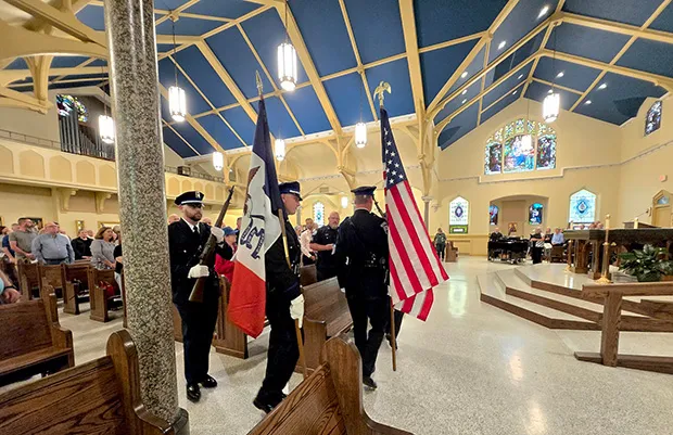 Saying 'Thank you' to first responders at Blue Mass